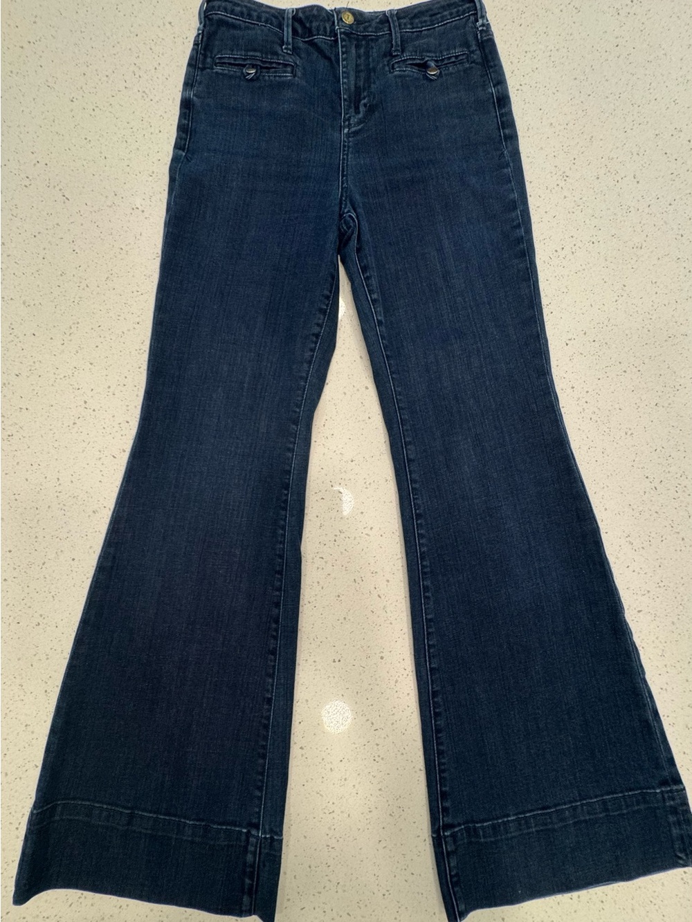 Anthropologie Pilcro & The Letterpress High Rise Flare Jeans - Dark Wash-Size 29